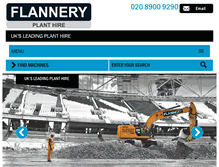 Tablet Screenshot of flanneryplanthire.com